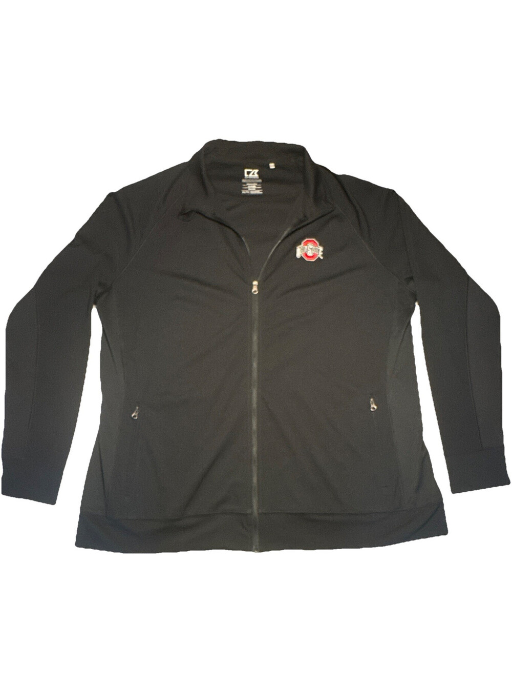 Cutter & Buck Ohio State Buckeyes Black Full Zip Jacket Size 2XL